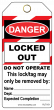 LOCKED OUT - DO NOT OPERATE Contractor Tags (25/pk)