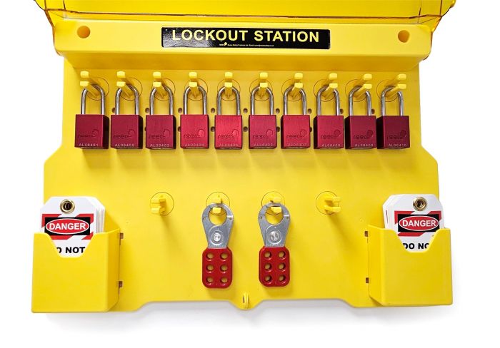 10 Lock Covered Lockout Station