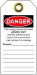 Self-Laminating Photo ID Lockout Tag - OSHA 'Danger Do Not Operate This Equipment Locked Out' - 10pk