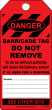 BARRICADE TAG - RED (100/pk)