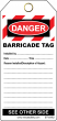 BARRICADE TAG - WHITE (100/pk)