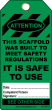SCAFFOLD TAG - GREEN (100/pk)