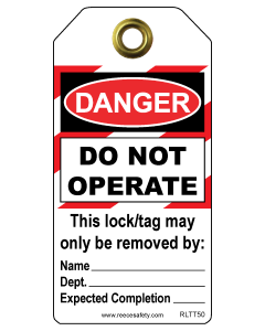 RLTT50 Tuff Tag - Danger - Do Not Operate