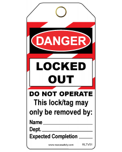 LOCKED OUT - DO NOT OPERATE Contractor Tags (25/pk)