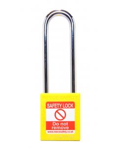  YELLOW Steel Shackle safety padlock keyed differently long