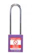  PURPLE Steel Shackle safety padlock keyed alike long