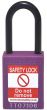  PURPLE Plastic Shackle safety padlock keyed alike to KA30002