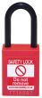  RED Plastic Shackle safety padlock keyed alike to KA30003