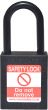  BLACK Plastic Shackle safety padlock keyed alike to KA30008