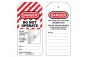 Self-Laminating Photo ID Lockout Tag - OSHA 'Danger Do Not Operate This Equipment Locked Out' - 10pk