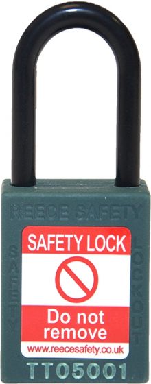  TEAL Plastic Shackle safety padlock keyed alike to KA30004